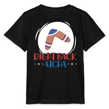 Arrière droit Atcha Boomerang Throw Sport Australien - T-shirt bio MINI CREATOR Stanley/Stella Enfant - noir - Devant - Mikhail (115cm)