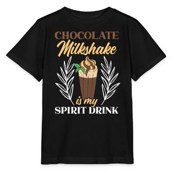 Milkshake au chocolat est ma boisson spirituelle Choco - T-shirt bio MINI CREATOR Stanley/Stella Enfant - noir - Devant - Mikhail (115cm)