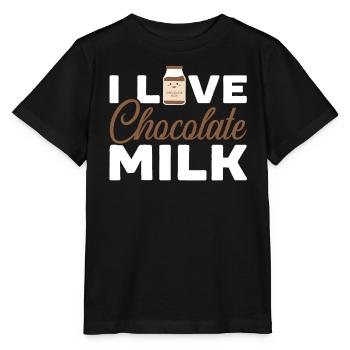 J’adore le buveur de lait au chocolat Choco Drink Flavor - T-shirt bio MINI CREATOR Stanley/Stella Enfant - noir - Devant - Mikhail (115cm)