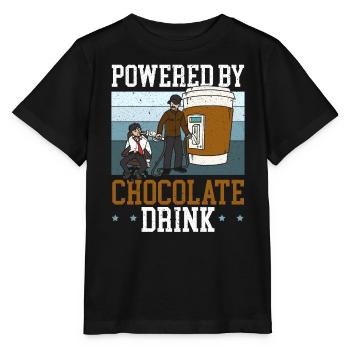 Angetrieben durch Schokoladengetränk Choco Drink Geschmack - Stanley/Stella Kinder T-Shirt MINI CREATOR  - Schwarz - Vorne - Mikhail (115cm)