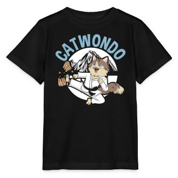 Catwondo MMA Arts Martiaux Mixtes Taekwondo Cat - T-shirt bio MINI CREATOR Stanley/Stella Enfant - noir - Devant - Mikhail (115cm)