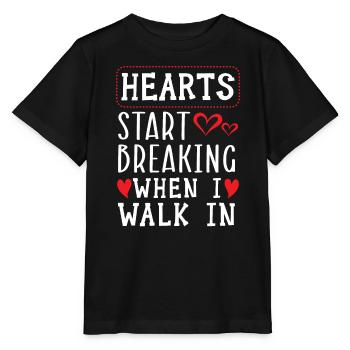 Herzen fangen an zu brechen, wenn ich in Valentinstag gehe - Stanley/Stella Kinder T-Shirt MINI CREATOR  - Schwarz - Vorne - Mikhail (115cm)