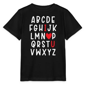 Valentinstag Herztag Amor Liebe Beziehung - Stanley/Stella Kinder T-Shirt MINI CREATOR  - Schwarz - Vorne - Mikhail (115cm)