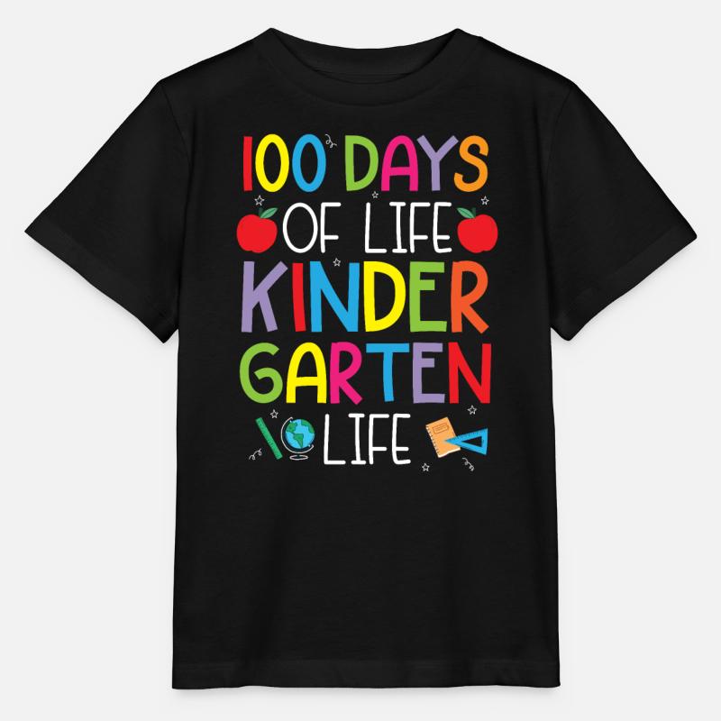 100 dages levende børnehavelivsskole - Stanley/Stella T-shirt MINI CREATOR til børn - sort