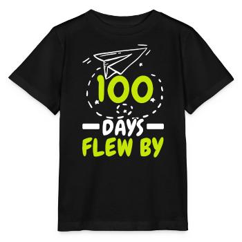 100 Days Flew By 100 Days Of School Teacher Pupil - Stanley/Stella MINI CREATOR Kids’ T-Shirt - black - Front - Mikhail (115cm)