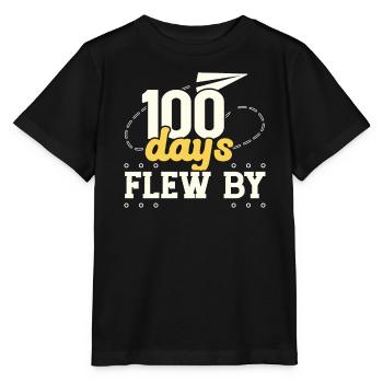 100 Days Flew By 100 Days Of School Teacher Pupil - Stanley/Stella MINI CREATOR Kids’ T-Shirt - black - Front - Mikhail (115cm)