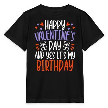 Valentinstag Herztag Amor Liebe Beziehung - Stanley/Stella Kinder T-Shirt MINI CREATOR  - Schwarz - Vorne - Mikhail (115cm)