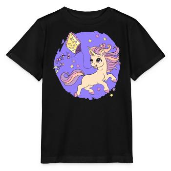 Unicorn Kite Flying Kite Whisperer Kite Maker - Stanley/Stella MINI CREATOR Kids’ T-Shirt - black - Front - Mikhail (115cm)