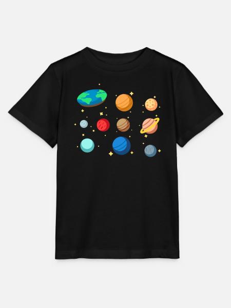 Flat Earth Society Conspiracy Theory Flat Earther - Stanley/Stella T-shirt MINI CREATOR til børn - sort