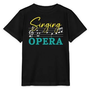 Singing Opera Music Voice Theater Opera Singer - Stanley/Stella MINI CREATOR Kids’ T-Shirt - black - Front - Mikhail (115cm)