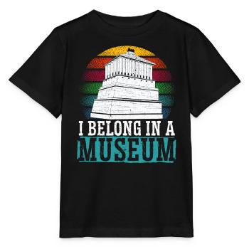 J’appartiens à un amoureux du musée Conservateur de musée - T-shirt bio MINI CREATOR Stanley/Stella Enfant - noir - Devant - Mikhail (115cm)