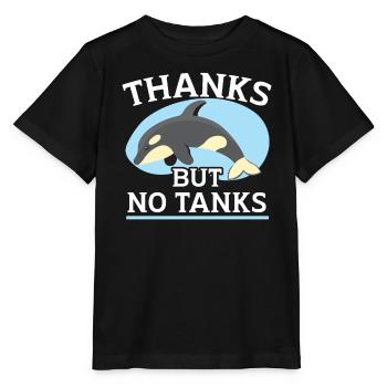Danke, aber keine Panzer Orca-Wal-Meeresbiologe - Stanley/Stella Kinder T-Shirt MINI CREATOR  - Schwarz - Vorne - Mikhail (115cm)