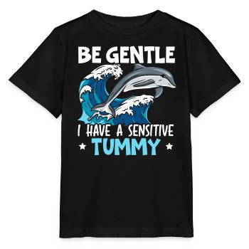 Delfinliebhaber Meeresbiologie Unterwassertier - Stanley/Stella Kinder T-Shirt MINI CREATOR  - Schwarz - Vorne - Mikhail (115cm)