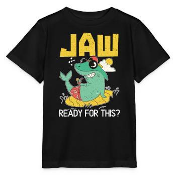 Mâchoire prête pour cet amoureux des requins Biologiste marin - T-shirt bio MINI CREATOR Stanley/Stella Enfant - noir - Devant - Mikhail (115cm)