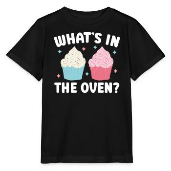 Was ist im Ofen Baby Ankündigung Geschlecht Enthüllung - Stanley/Stella Kinder T-Shirt MINI CREATOR  - Schwarz - Vorne - Mikhail (115cm)