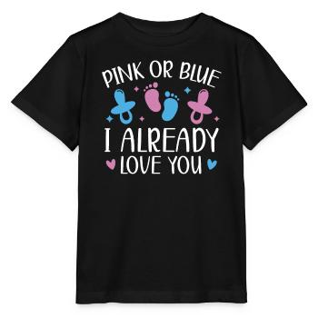 Rosa Oder Blau Ich liebe dich Schon Geschlecht Enthüllung - Stanley/Stella Kinder T-Shirt MINI CREATOR  - Schwarz - Vorne - Mikhail (115cm)