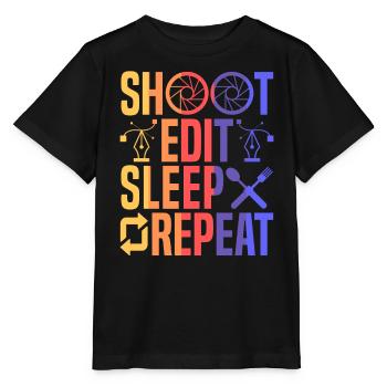Photographie Caméra Image Photographe - T-shirt bio MINI CREATOR Stanley/Stella Enfant - noir - Devant - Mikhail (115cm)