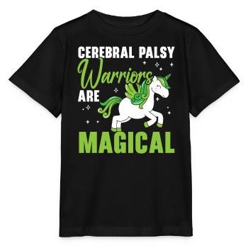 Les guerriers de la paralysie cérébrale sont des amoureux magiques de la licorne - T-shirt bio MINI CREATOR Stanley/Stella Enfant - noir - Devant - Mikhail (115cm)
