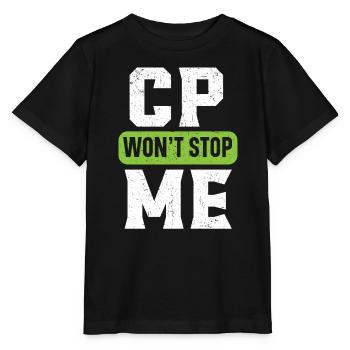 Ruban de sensibilisation à la paralysie cérébrale Le CP ne m’arrêtera pas - T-shirt bio MINI CREATOR Stanley/Stella Enfant - noir - Devant - Mikhail (115cm)