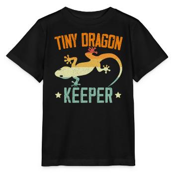 Tiny Dragon Keeper Reptile Leopard Gecko Lover - T-shirt bio MINI CREATOR Stanley/Stella Enfant - noir - Devant - Mikhail (115cm)