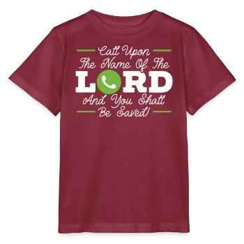 Christlich Gläubiger Religiöser Pastor Bibel - Stanley/Stella Kinder T-Shirt MINI CREATOR  - Burgunderrot - Vorne - Kain (125cm)