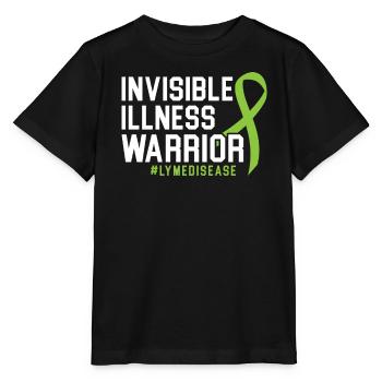 Invisible Illness Warrior Lyme Disease Awareness - Stanley/Stella MINI CREATOR Kids’ T-Shirt - black - Front - Mikhail (115cm)