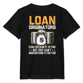 Agent de crédit Profession Agent de prêt de dettes - T-shirt bio MINI CREATOR Stanley/Stella Enfant - noir - Devant - Mikhail (115cm)