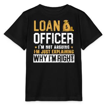 Agent de crédit Profession Agent de prêt de dettes - T-shirt bio MINI CREATOR Stanley/Stella Enfant - noir - Devant - Mikhail (115cm)