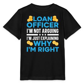 Agent de crédit Profession Agent de prêt de dettes - T-shirt bio MINI CREATOR Stanley/Stella Enfant - noir - Devant - Mikhail (115cm)