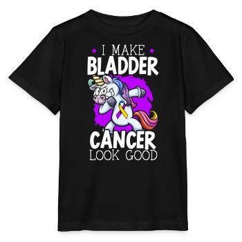Cancer de la vessie Guerrier Sensibilisation au cancer de la vessie - T-shirt bio MINI CREATOR Stanley/Stella Enfant - noir - Devant - Mikhail (115cm)