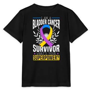 Survivant du cancer de la vessie Sensibilisation au cancer de la vessie - T-shirt bio MINI CREATOR Stanley/Stella Enfant - noir - Devant - Mikhail (115cm)