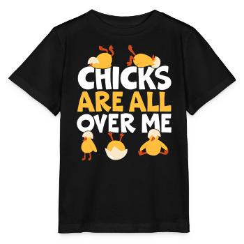 Hühnerzüchter Hühnerflüsterer Nutztier - Stanley/Stella Kinder T-Shirt MINI CREATOR  - Schwarz - Vorne - Mikhail (115cm)