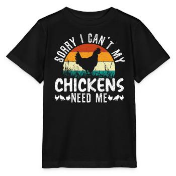 Hühnerzüchter Hühnerflüsterer Nutztier - Stanley/Stella Kinder T-Shirt MINI CREATOR  - Schwarz - Vorne - Mikhail (115cm)