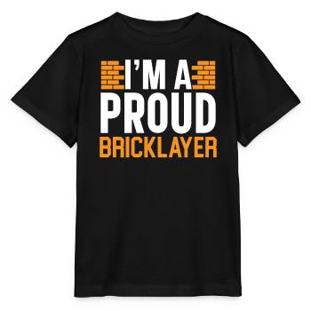 Briques Briques Ouvrier de la construction Briqueteur-maçon - T-shirt bio MINI CREATOR Stanley/Stella Enfant - noir - Devant - Mikhail (115cm)