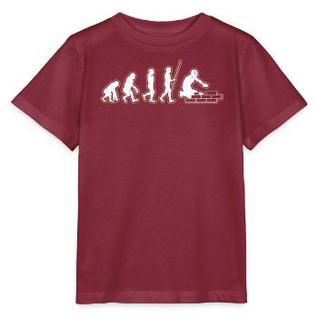 Brickie Bricks Construction Worker Bricklayer - Stanley/Stella MINI CREATOR Kids’ T-Shirt - burgundy - Front - Kain (125cm)