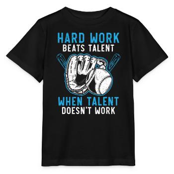 Harte Arbeit schlägt Talent, wenn Talent nicht funktioniert - Stanley/Stella Kinder T-Shirt MINI CREATOR  - Schwarz - Vorne - Mikhail (115cm)