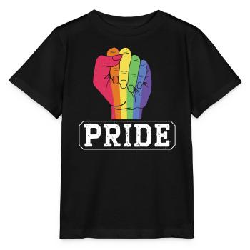 Droits des homosexuels Mois de la fierté arc-en-ciel LGBTQ Gay Pride - T-shirt bio MINI CREATOR Stanley/Stella Enfant - noir - Devant - Mikhail (115cm)