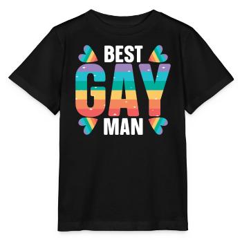 Droits des homosexuels Mois de la fierté arc-en-ciel LGBTQ Gay Pride - T-shirt bio MINI CREATOR Stanley/Stella Enfant - noir - Devant - Mikhail (115cm)