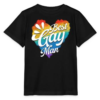 Droits des homosexuels Mois de la fierté arc-en-ciel LGBTQ Gay Pride - T-shirt bio MINI CREATOR Stanley/Stella Enfant - noir - Devant - Mikhail (115cm)