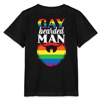 Droits des homosexuels Mois de la fierté arc-en-ciel LGBTQ Gay Pride - T-shirt bio MINI CREATOR Stanley/Stella Enfant - noir - Devant - Mikhail (115cm)