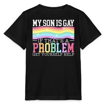 Droits des homosexuels Mois de la fierté arc-en-ciel LGBTQ Gay Pride - T-shirt bio MINI CREATOR Stanley/Stella Enfant - noir - Devant - Mikhail (115cm)