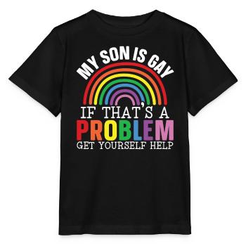 Droits des homosexuels Mois de la fierté arc-en-ciel LGBTQ Gay Pride - T-shirt bio MINI CREATOR Stanley/Stella Enfant - noir - Devant - Mikhail (115cm)
