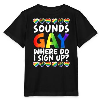 Droits des homosexuels Mois de la fierté arc-en-ciel LGBTQ Gay Pride - T-shirt bio MINI CREATOR Stanley/Stella Enfant - noir - Devant - Mikhail (115cm)