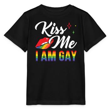 Gay Rights Rainbow Pride LGBTQ Gay Pride Parade - Stanley/Stella MINI CREATOR Kids’ T-Shirt - black - Front - Mikhail (115cm)