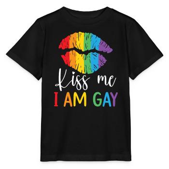 Gay Rights Rainbow Pride LGBTQ Gay Pride Parade - Stanley/Stella MINI CREATOR Kids’ T-Shirt - black - Front - Mikhail (115cm)
