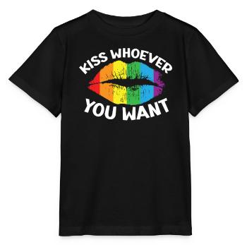 Gay Rights Rainbow Pride LGBTQ Gay Pride Parade - Stanley/Stella MINI CREATOR Kids’ T-Shirt - black - Front - Mikhail (115cm)