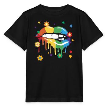 Gay Rights Rainbow Pride LGBTQ Gay Pride Parade - Stanley/Stella MINI CREATOR Kids’ T-Shirt - black - Front - Mikhail (115cm)