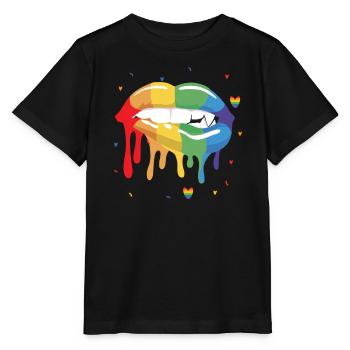 Gay Rights Rainbow Pride LGBTQ Gay Pride Parade - Stanley/Stella MINI CREATOR Kids’ T-Shirt - black - Front - Mikhail (115cm)