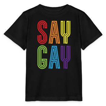 Droits des homosexuels Mois de la fierté arc-en-ciel LGBTQ Gay Pride - T-shirt bio MINI CREATOR Stanley/Stella Enfant - noir - Devant - Mikhail (115cm)