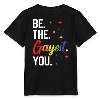 Droits des homosexuels Mois de la fierté arc-en-ciel LGBTQ Gay Pride - T-shirt bio MINI CREATOR Stanley/Stella Enfant - noir - Devant - Mikhail (115cm)